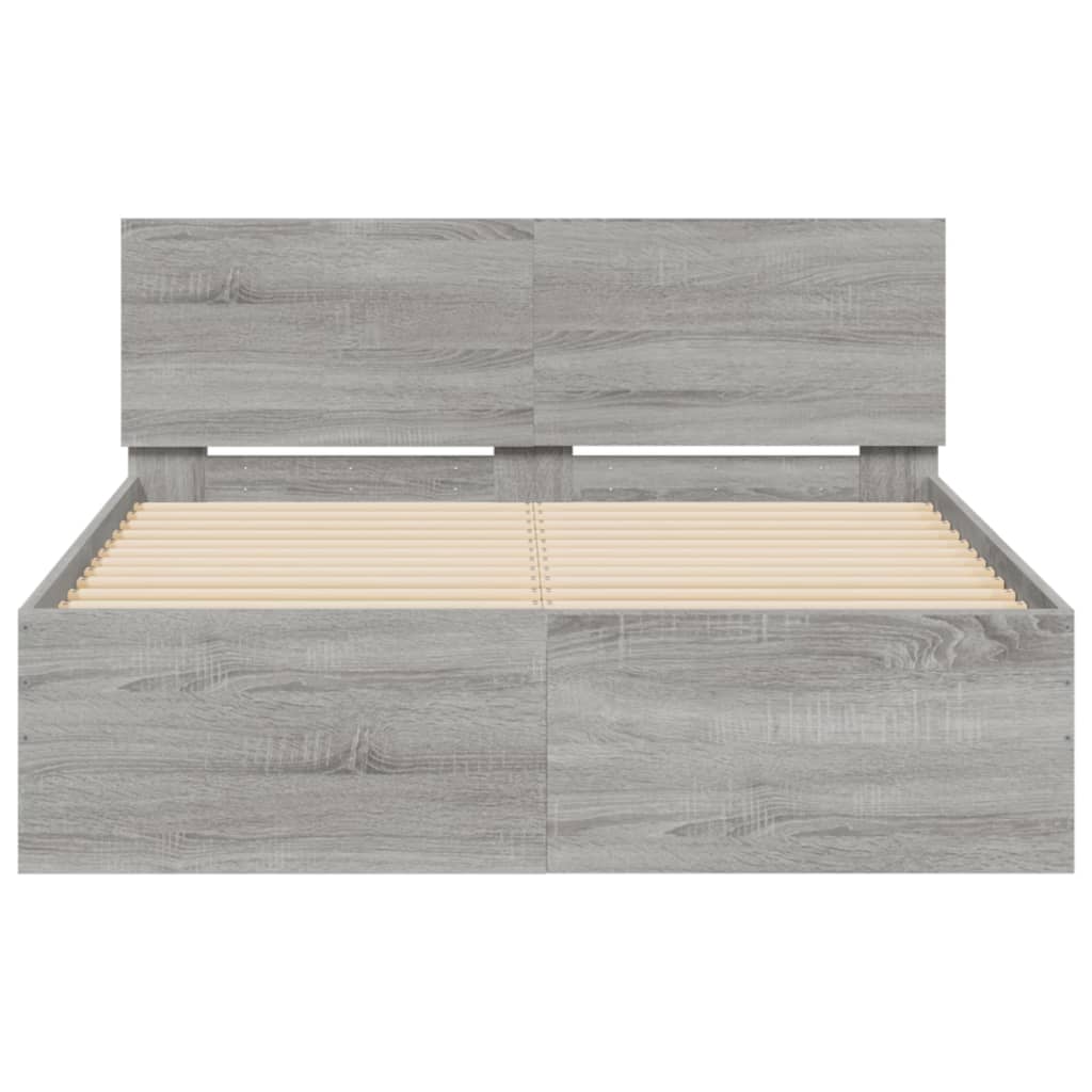 Giroletto con Testiera Grigio Sonoma 120x190 cm - homemem39