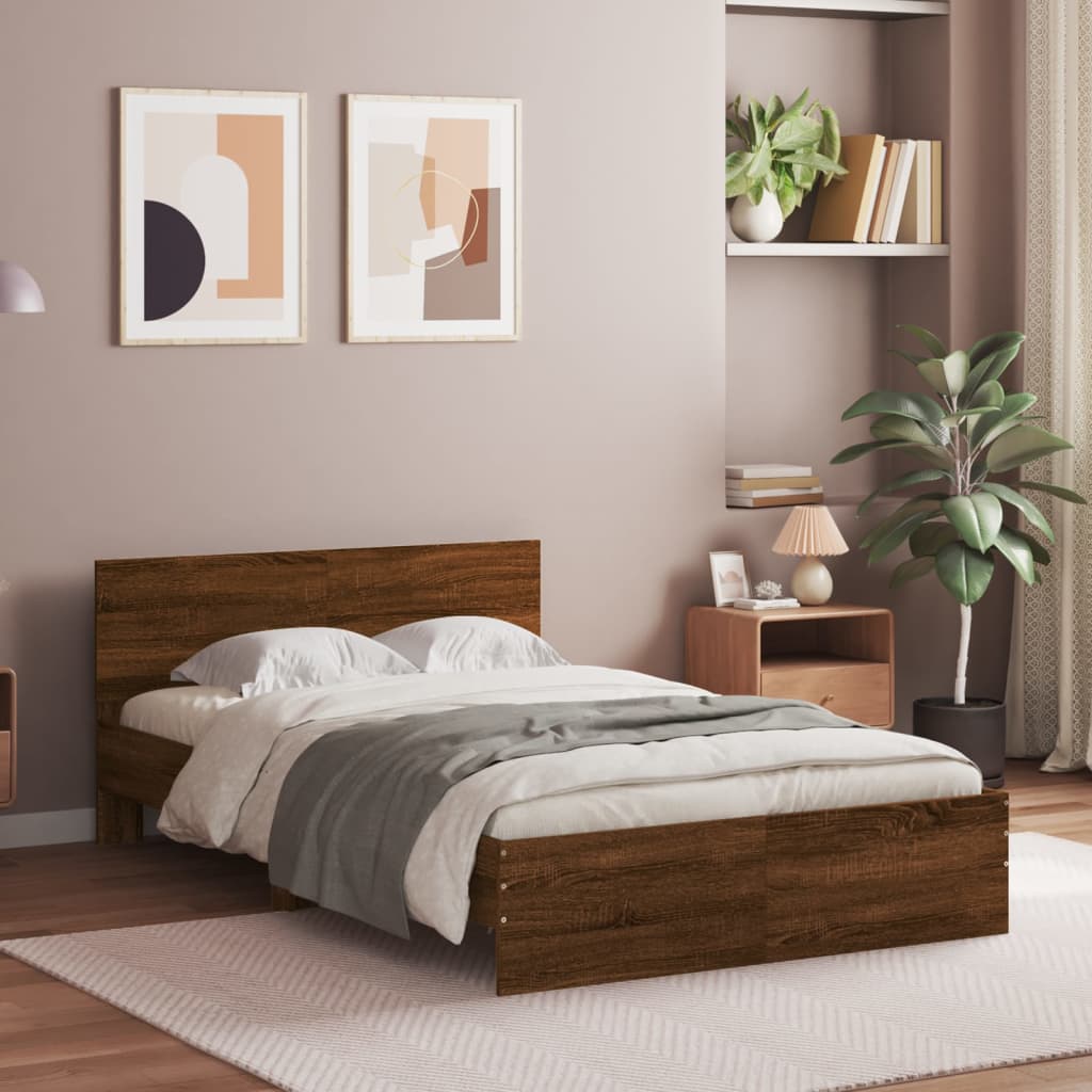 Giroletto con Testiera Rovere Marrone 120x190 cm | homemem39