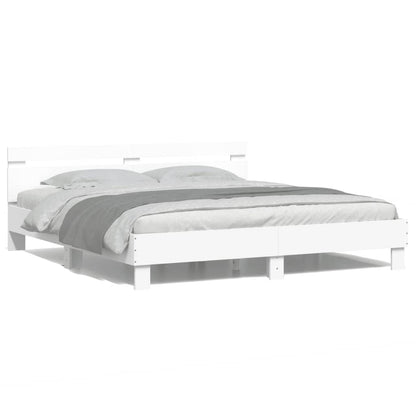Giroletto con LED senza Materasso Bianco 180x200 cm | homemem39