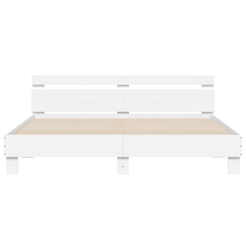 Giroletto con LED senza Materasso Bianco 180x200 cm