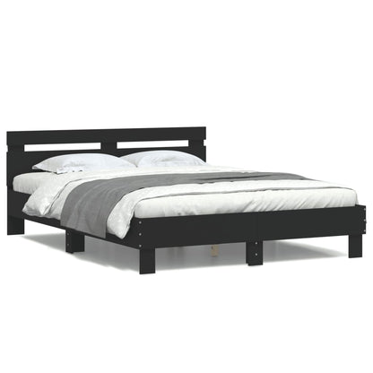 Giroletto con LED senza Materasso Nero 150x200 cm