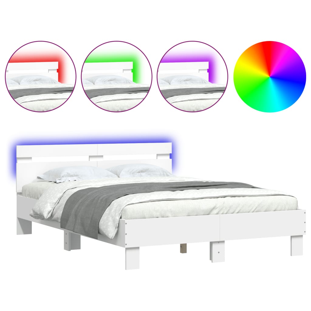 Giroletto con LED senza Materasso Bianco 120x200 cm | homemem39
