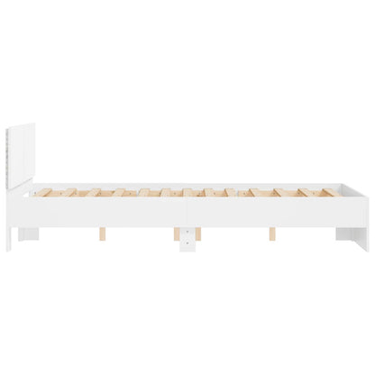 Giroletto con Testiera e LED Bianco 120x200 cm | homemem39