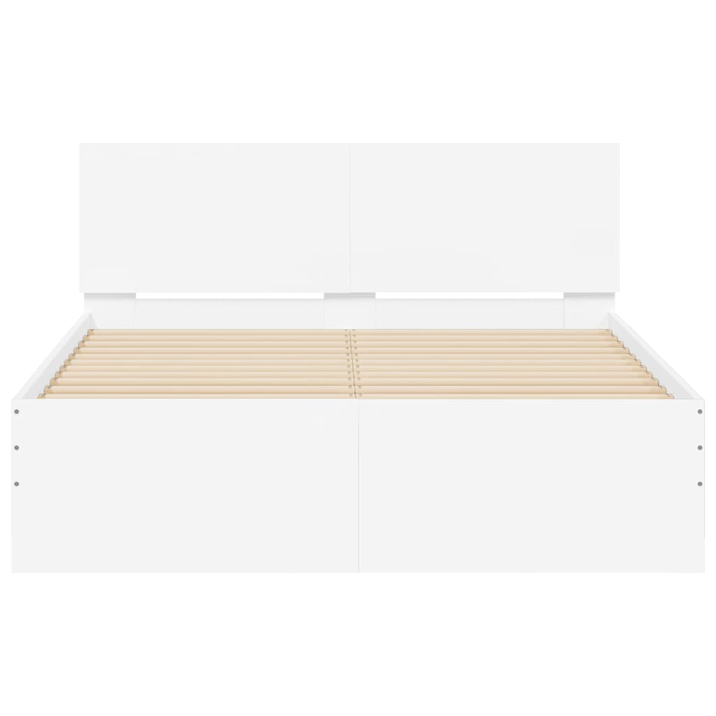 Giroletto con Testiera e LED Bianco 120x190 cm | homemem39
