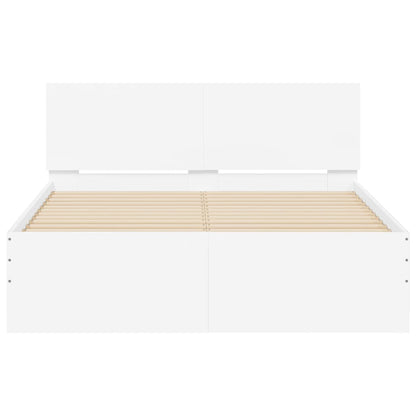 Giroletto con Testiera e LED Bianco 120x190 cm | homemem39