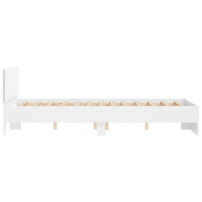 Giroletto con Testiera e LED Bianco 120x190 cm | homemem39