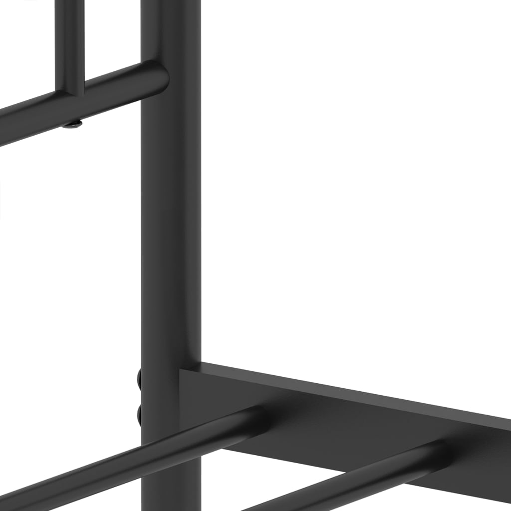 Giroletto con Testiera in Metallo Nero 90x200 cm | homemem39