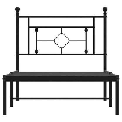 Giroletto con Testiera Metallo Nero 100x200 cm | homemem39