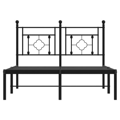 Giroletto con Testiera in Metallo Nero 120x190 cm