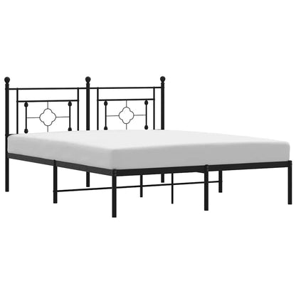 Giroletto con Testiera in Metallo Nero 150x200 cm | homemem39