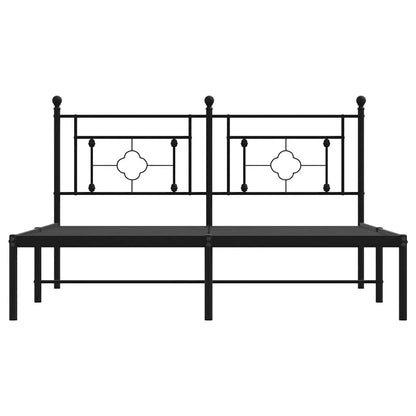 Giroletto con Testiera in Metallo Nero 150x200 cm | homemem39