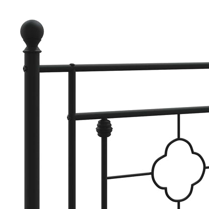 Giroletto con Testiera in Metallo Nero 150x200 cm | homemem39