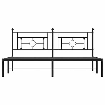 Giroletto con Testiera in Metallo Nero 183x213 cm | homemem39