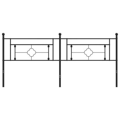 Testiera in Metallo Nero 193 cm - homemem39