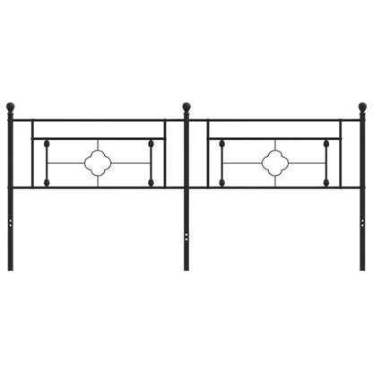 Testiera in Metallo Nero 200 cm - homemem39