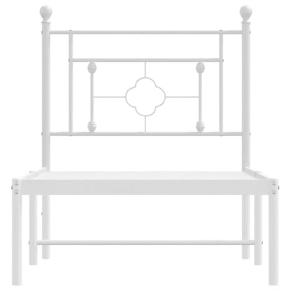 Giroletto con Testiera Metallo Bianco 80x200 cm | homemem39