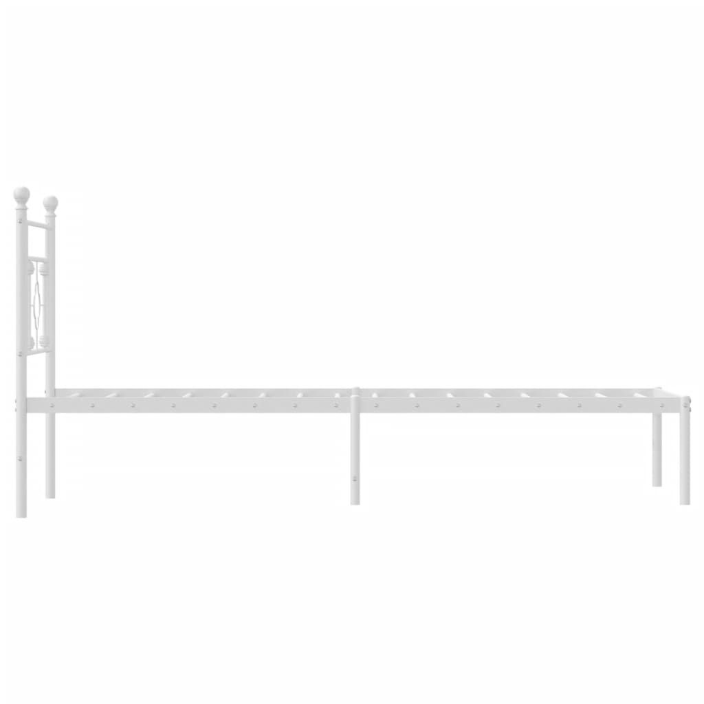 Giroletto con Testiera Metallo Bianco 80x200 cm | homemem39