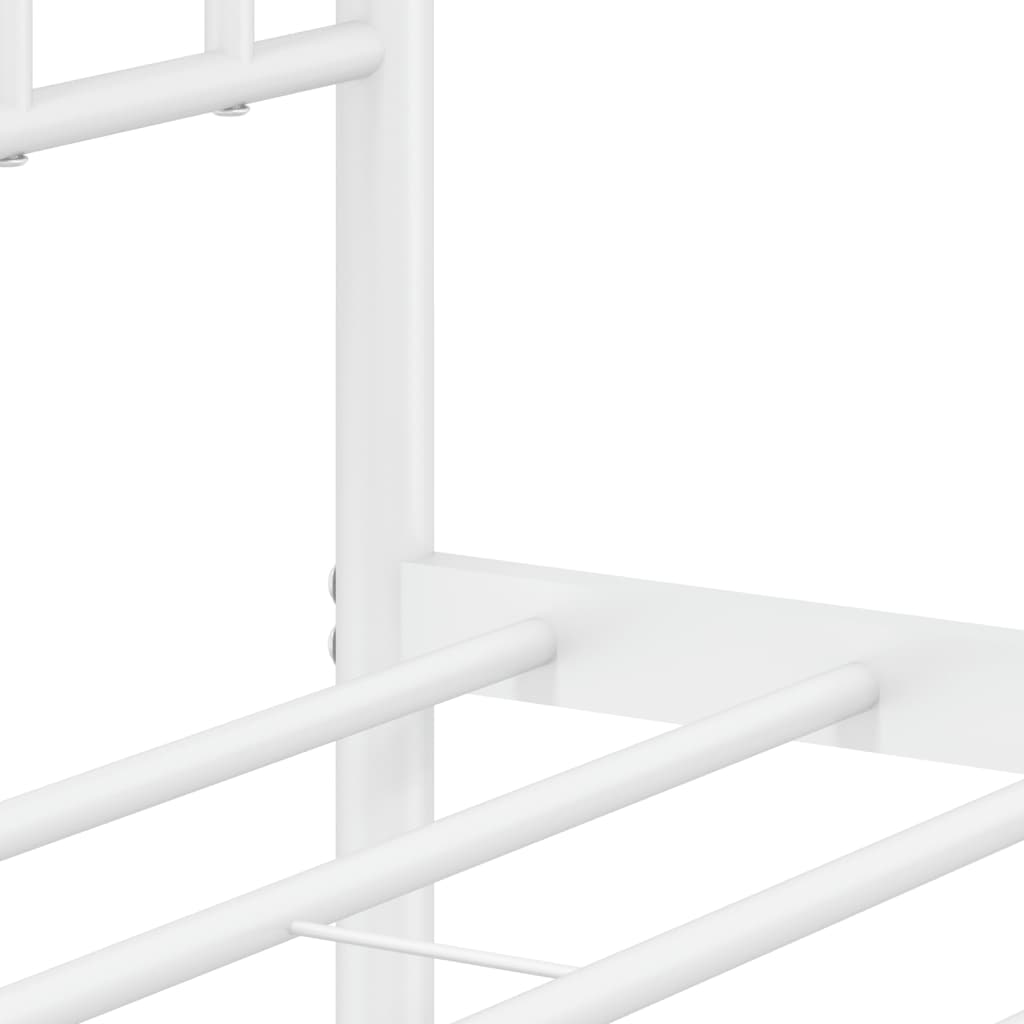 Giroletto con Testiera Metallo Bianco 80x200 cm | homemem39