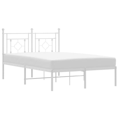 Giroletto con Testiera Metallo Bianco 120x190 cm