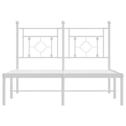 Giroletto con Testiera Metallo Bianco 120x190 cm