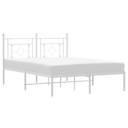 Giroletto con Testiera Metallo Bianco 140x190 cm