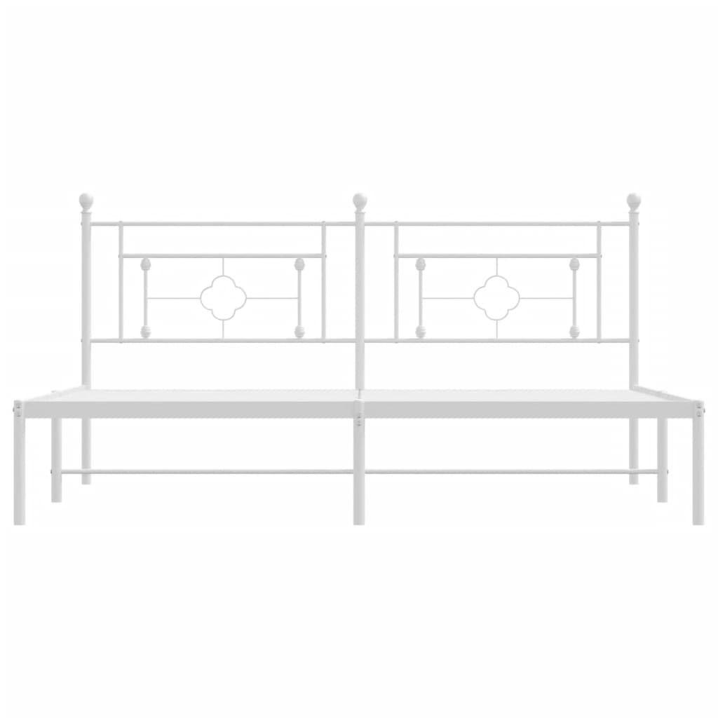 Giroletto con Testiera Metallo Bianco 183x213 cm | homemem39