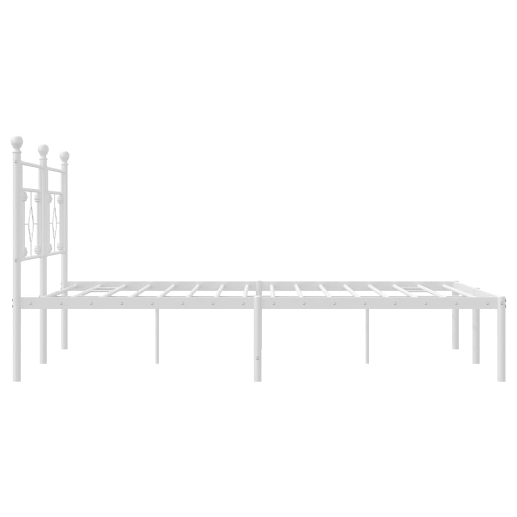 Giroletto con Testiera Metallo Bianco 183x213 cm | homemem39