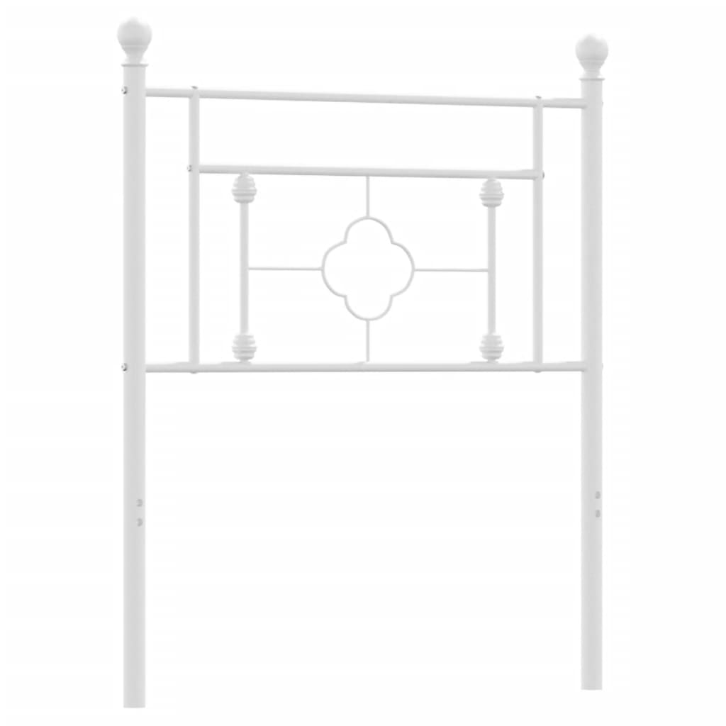Testiera in Metallo Bianco 80 cm