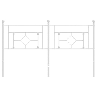 Testiera in Metallo Bianco 150 cm - homemem39
