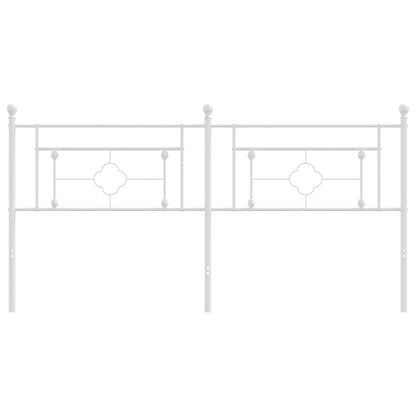 Testiera in Metallo Bianco 180 cm - homemem39