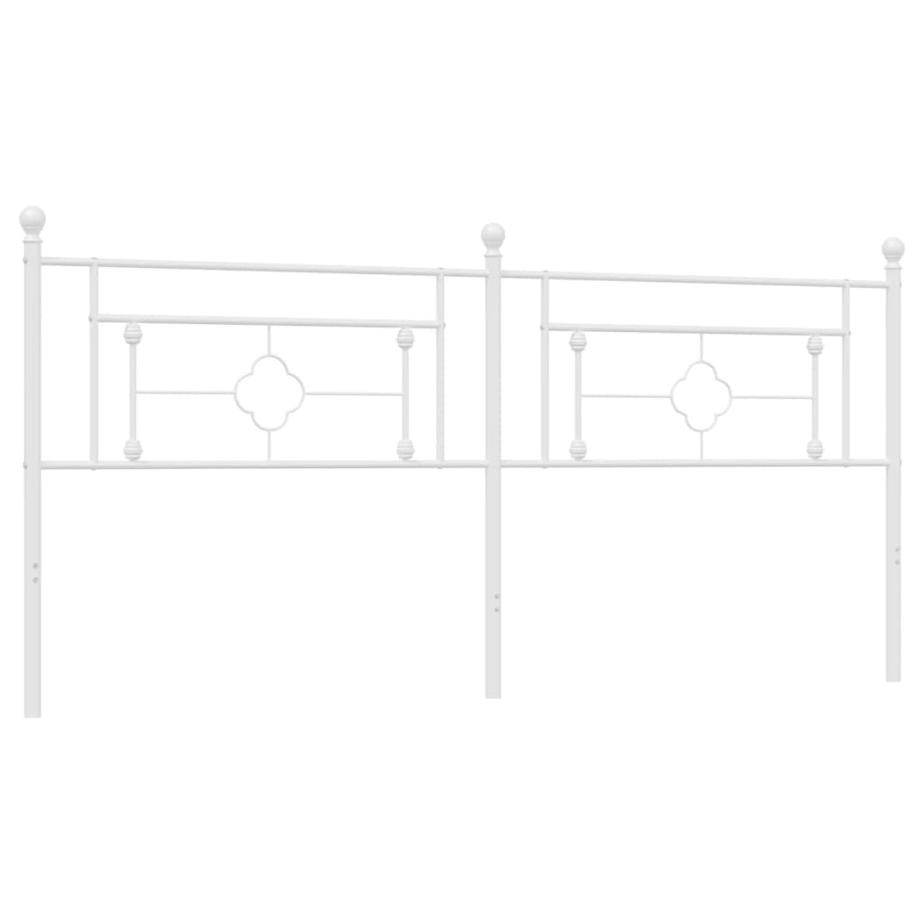 Testiera in Metallo Bianco 200 cm - homemem39