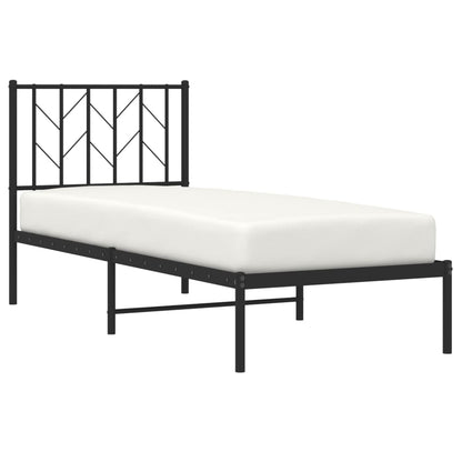 Giroletto con Testiera in Metallo Nero 75x190 cm | homemem39