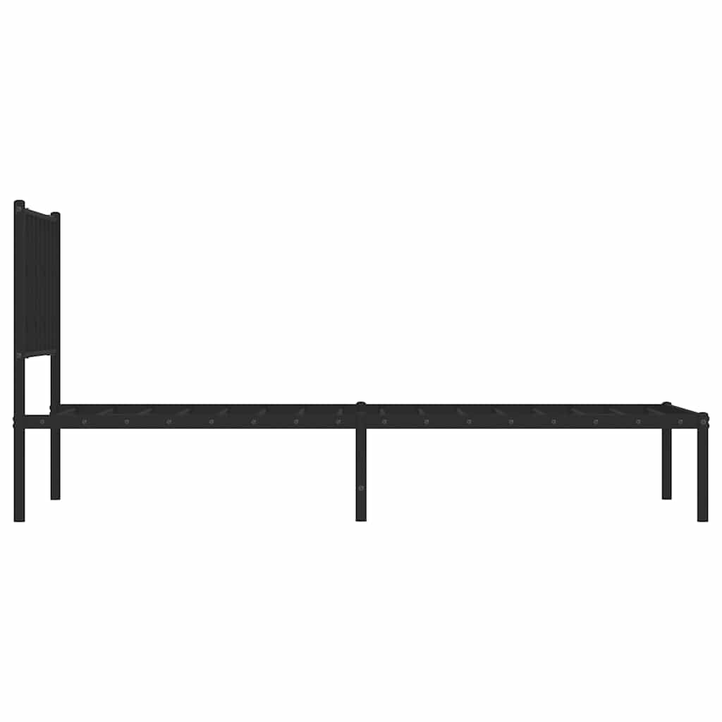 Giroletto con Testiera Metallo Nero 100x200 cm | homemem39