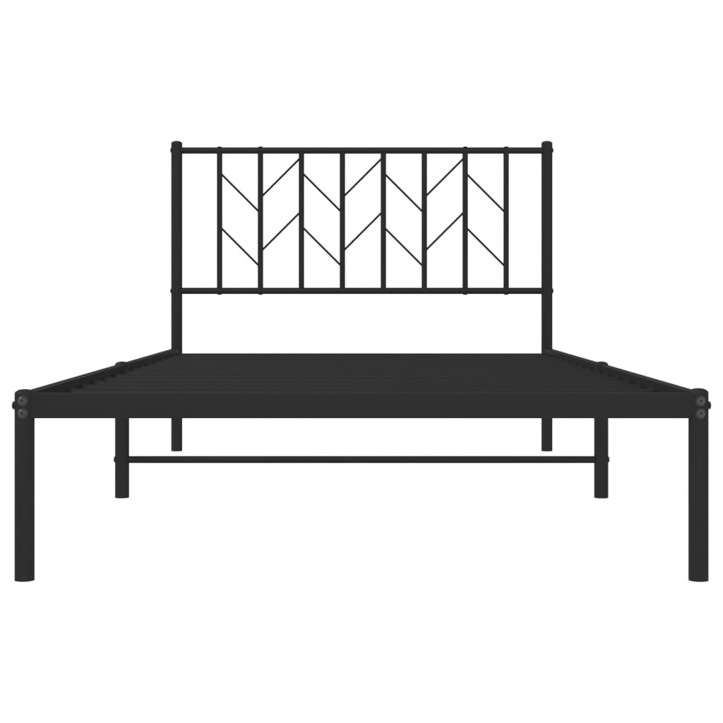 Giroletto con Testiera in Metallo Nero 107x203 cm - homemem39