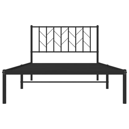 Giroletto con Testiera in Metallo Nero 107x203 cm - homemem39