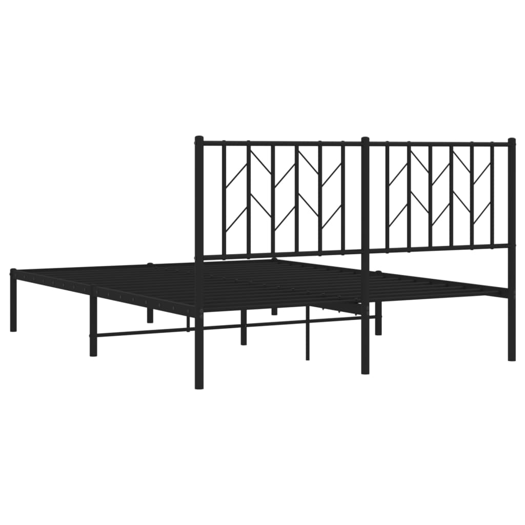 Giroletto con Testiera in Metallo Nero 140x190 cm - homemem39