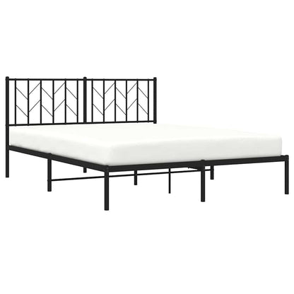 Giroletto con Testiera in Metallo Nero 150x200 cm | homemem39