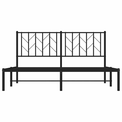 Giroletto con Testiera in Metallo Nero 150x200 cm | homemem39