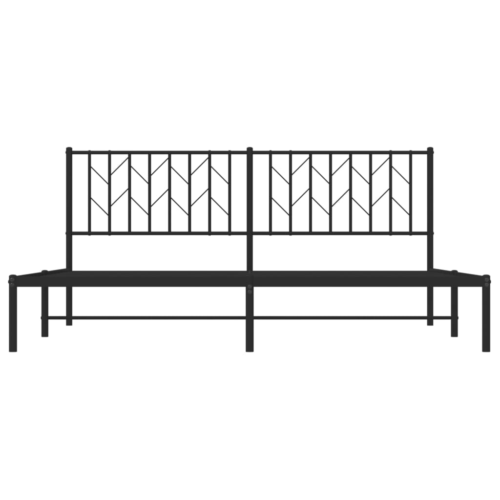 Giroletto con Testiera in Metallo Nero 183x213 cm | homemem39