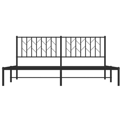 Giroletto con Testiera in Metallo Nero 183x213 cm | homemem39