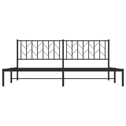 Giroletto con Testiera in Metallo Nero 200x200 cm - homemem39