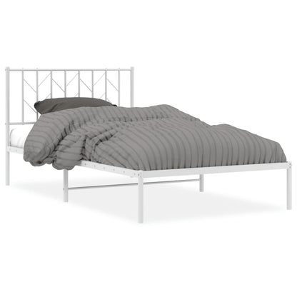 Giroletto con Testiera Metallo Bianco 107x203 cm | homemem39