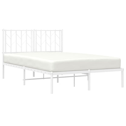 Giroletto con Testiera Metallo Bianco 120x190 cm
