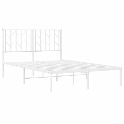 Giroletto con Testiera Metallo Bianco 120x190 cm