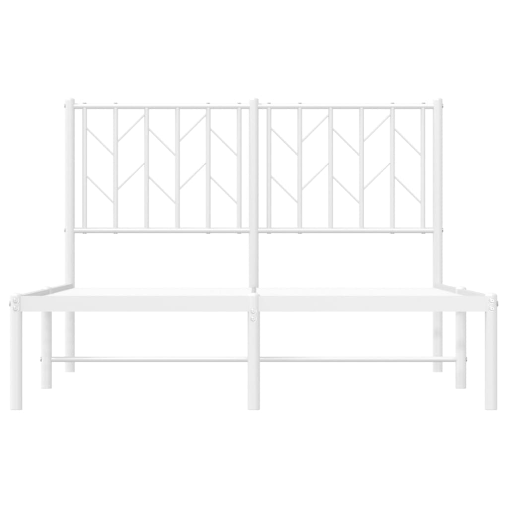 Giroletto con Testiera Metallo Bianco 120x190 cm