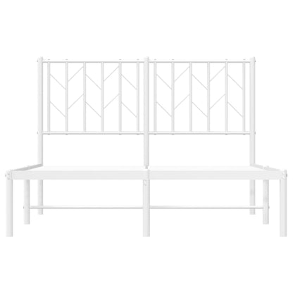 Giroletto con Testiera Metallo Bianco 120x190 cm