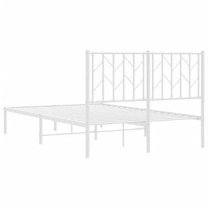 Giroletto con Testiera Metallo Bianco 120x190 cm