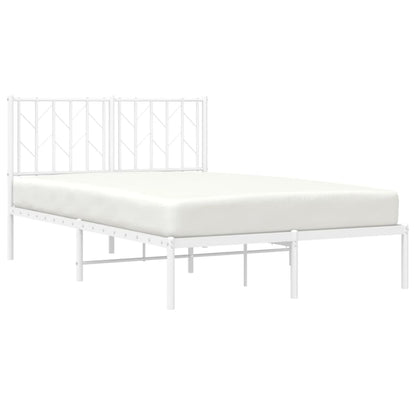 Giroletto con Testiera in Metallo Bianco 120x200 cm