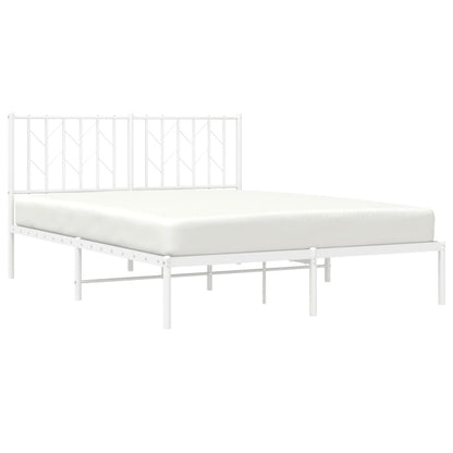 Giroletto con Testiera Metallo Bianco 140x190 cm