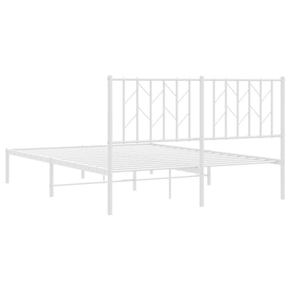 Giroletto con Testiera Metallo Bianco 140x200 cm | homemem39